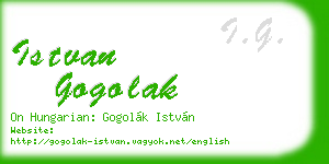 istvan gogolak business card